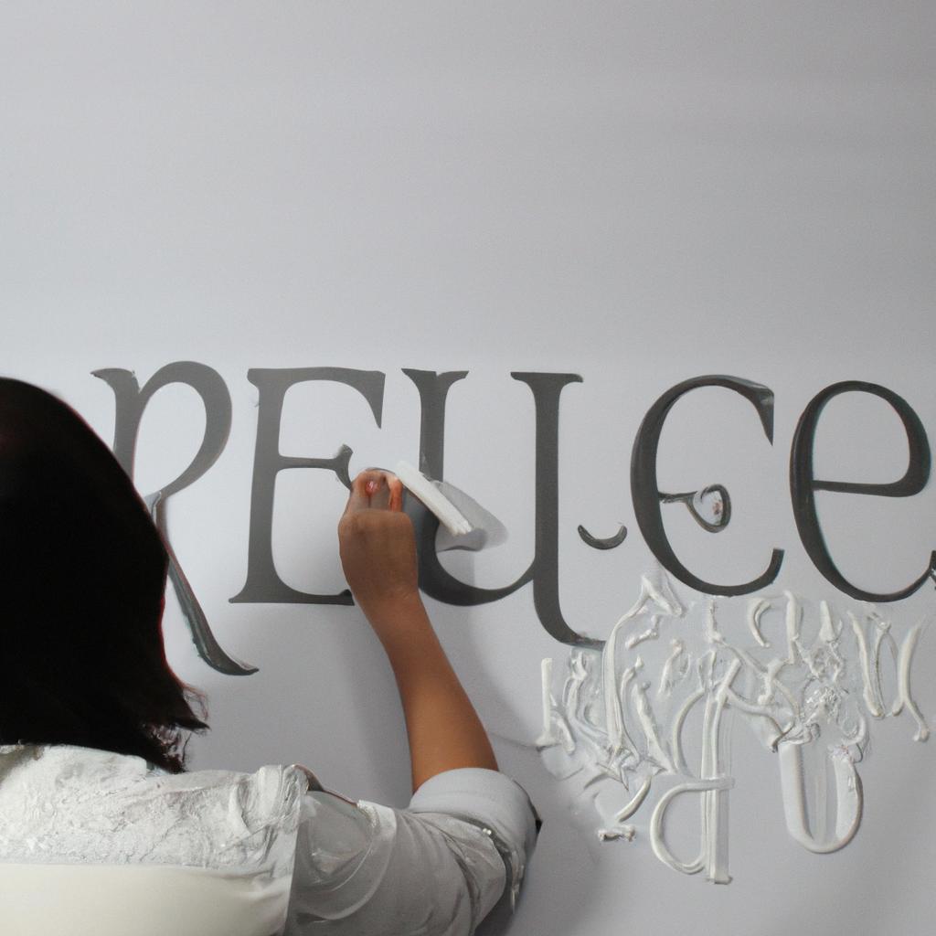 Person working with typography design